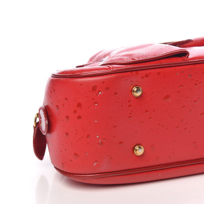 Christian Dior Calfskin Mini Splashed Saddle Bowler Red 5 of 14