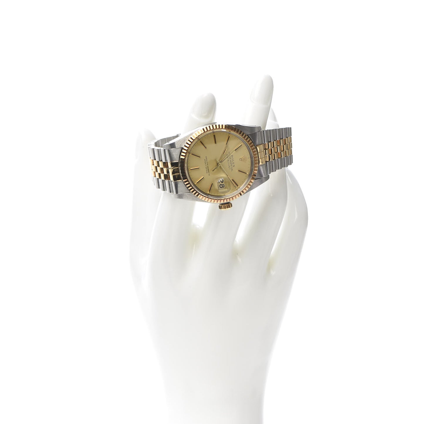 Stainless Steel 18K Yellow Gold 36mm Oyster Perpetual Datejust Watch Champagne 16013