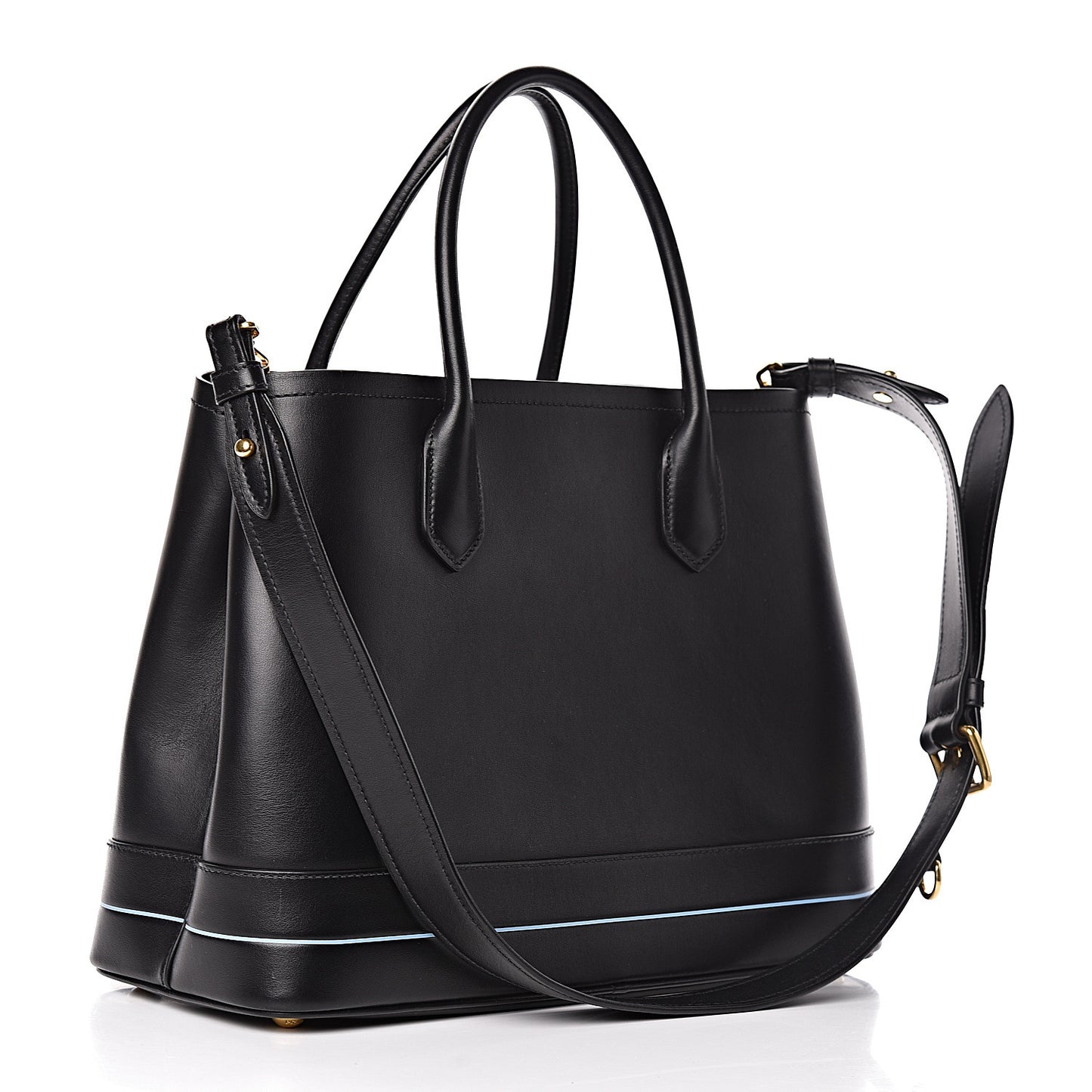 City Calfskin Cuir Medium Mirage Double Bag Black