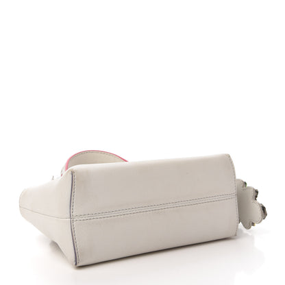 Fendi Vitello Dolce Crystal Croc Tail Mini By The Way Boston Bag White Ice Multicolor 4 of 15