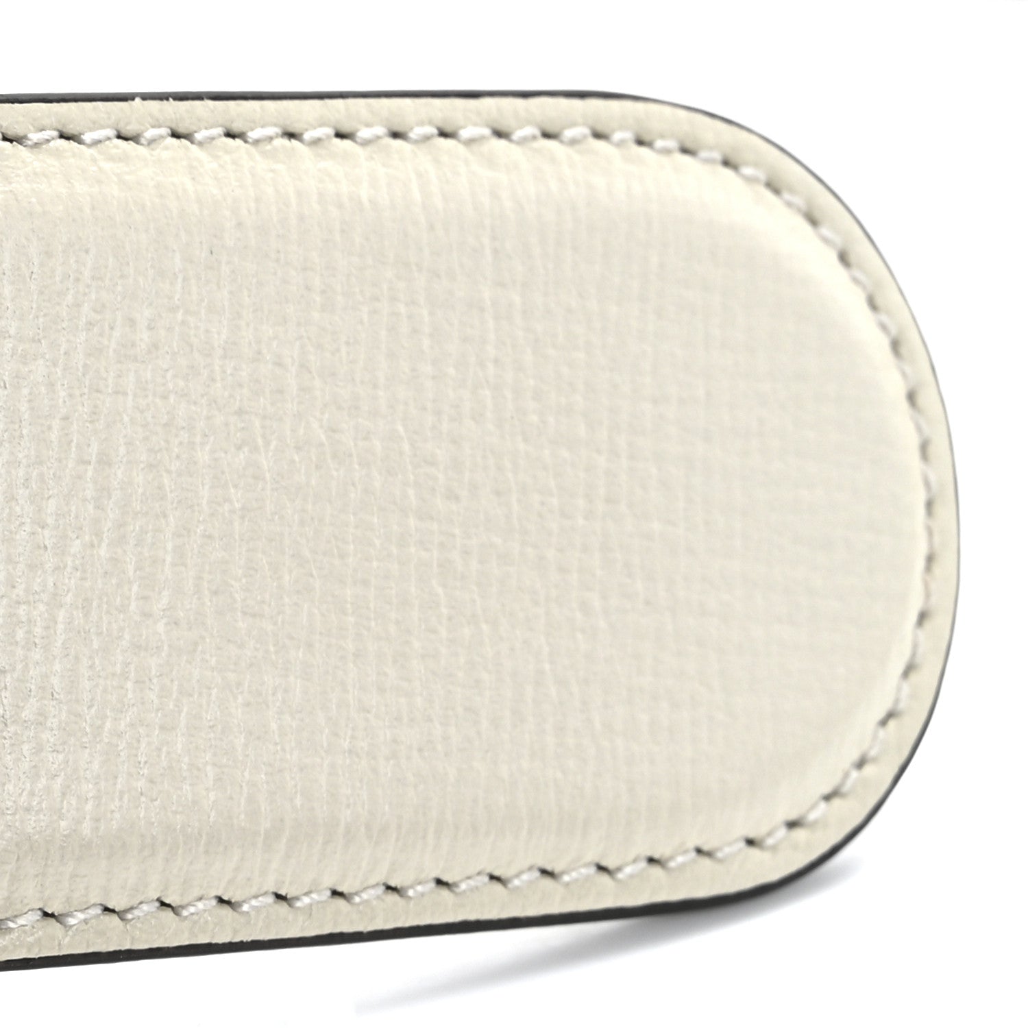Gucci Azalea Calfskin Enamel Monochrome Double G 40mm Belt 85 34 Mystic White 6 of 8