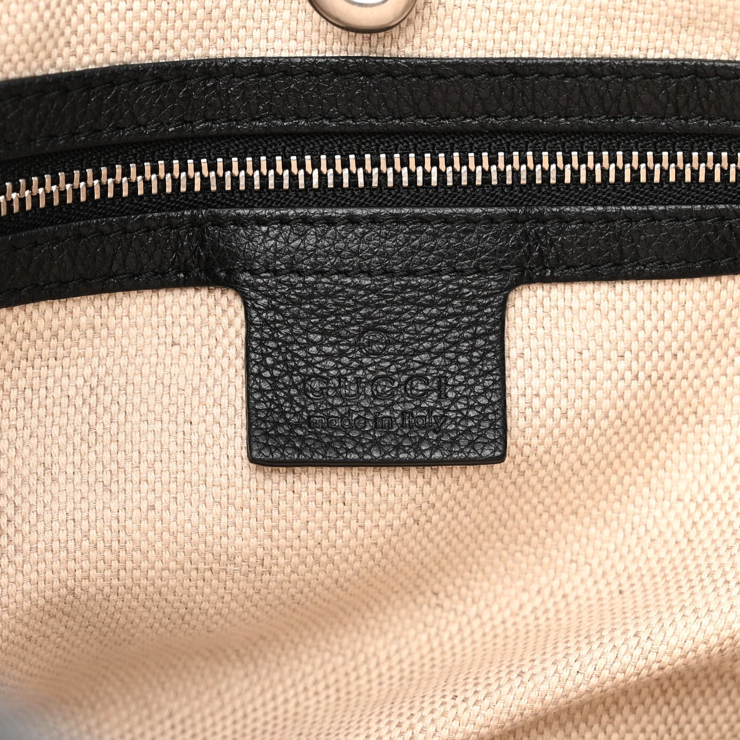 Pebbled Calfskin Studded Medium Soho Chain Shoulder Bag Black