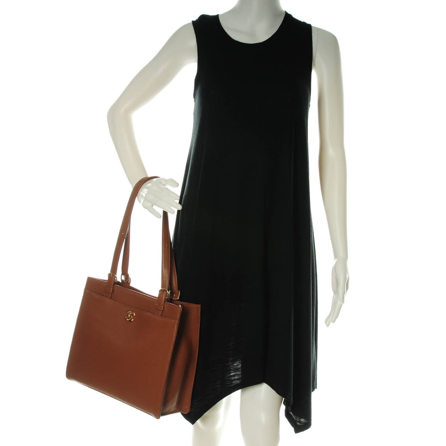 Caviar Shoulder Bag Light Brown