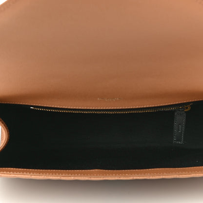 Saint Laurent Grain De Poudre Textured Mixed Matelasse Triquilt Large Monogram Satchel Dune 4 of 13