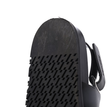 Hermes Calfskin Mens Takara Sandals 42 Black 12 of 15