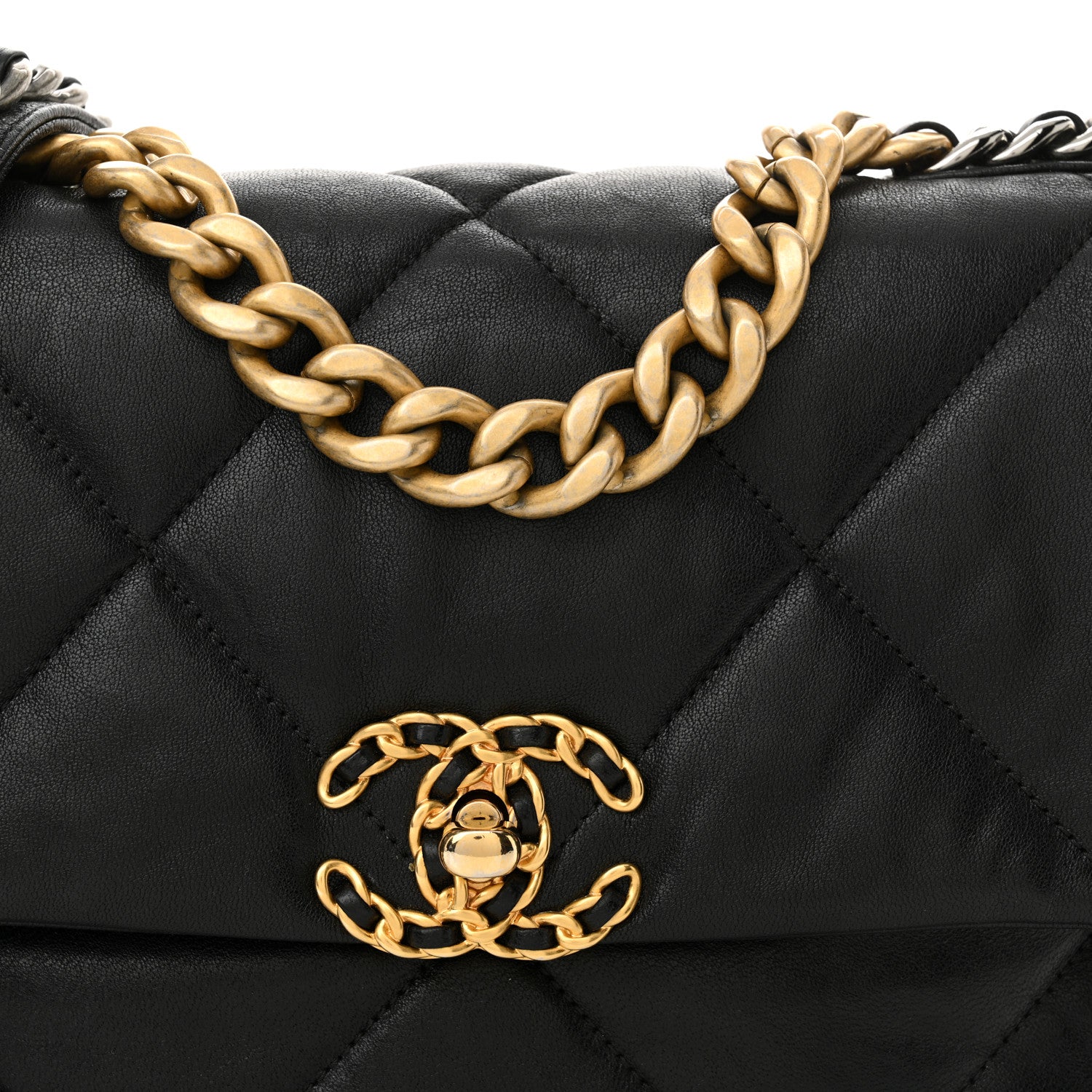 Chanel Lambskin Quilted Medium Chanel 19 Flap Black 8 of 11