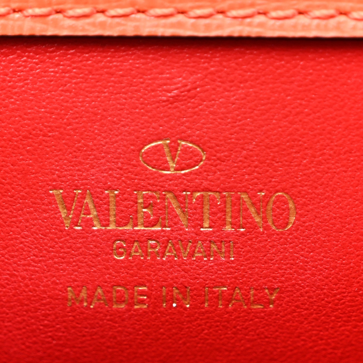 Valentino Garavani Grainy Calfskin Small Rockstud Alcove Top-Handle Flap Bag Orange 6 of 9