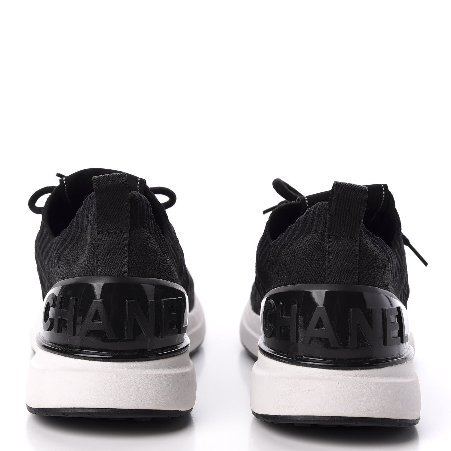 Chanel Fabric Logo Sneakers 38 Black 6 of 12