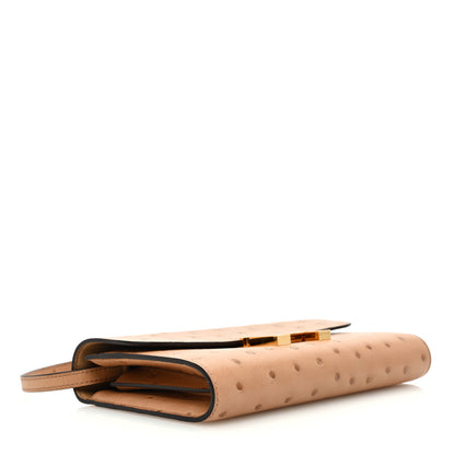 Hermes Ostrich Constance Long Wallet To Go Chai 4 of 11