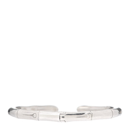 John Hardy Sterling Silver White Sapphire Bamboo Kick Cuff Bracelet 4 of 4
