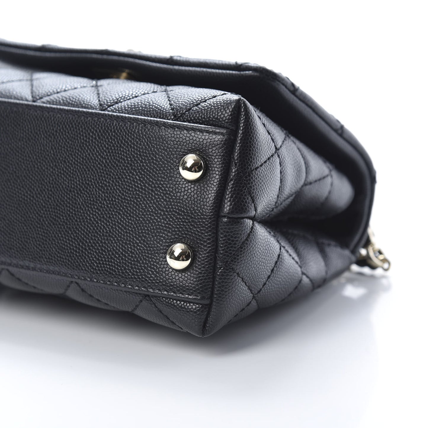 Caviar Quilted Extra Mini Coco Handle Flap Black