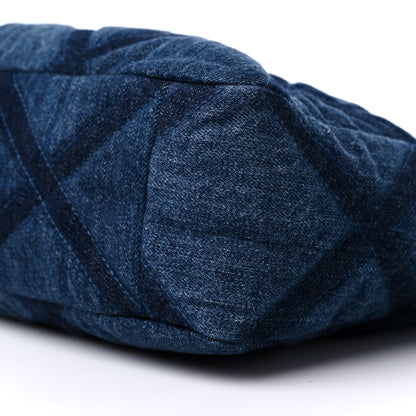 Chanel Denim Quilted Chanel 19 North South Shopping Bag Blue 9 of 11