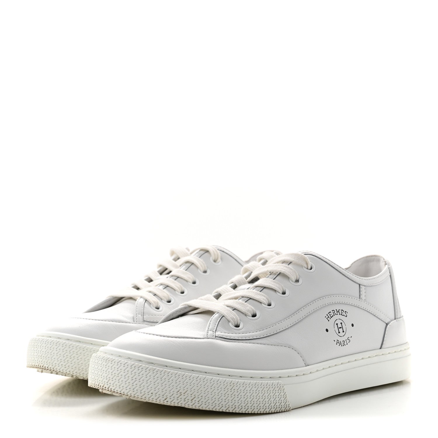 Hermes Calfskin Womens Get Sneakers 39 White 4 of 10