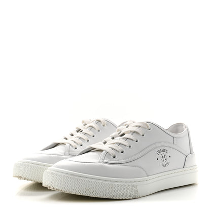 Hermes Calfskin Womens Get Sneakers 39 White 4 of 10