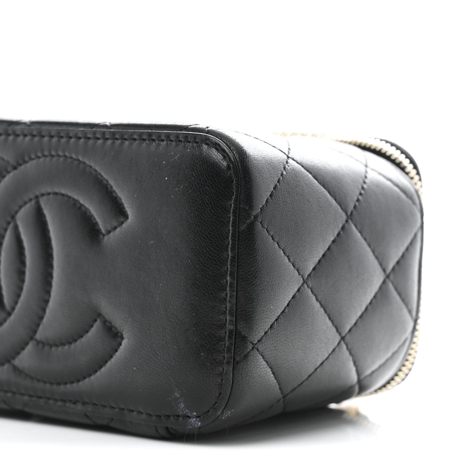 Chanel Lambskin Quilted Small CC Dynasty Vanity Case With Chain Black 10 of 10