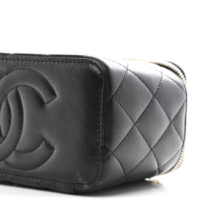Chanel Lambskin Quilted Small CC Dynasty Vanity Case With Chain Black 10 of 10
