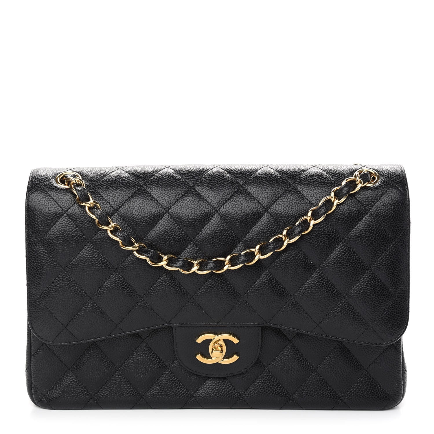 Chanel Caviar Quilted Jumbo Double Flap Black 1 of 9