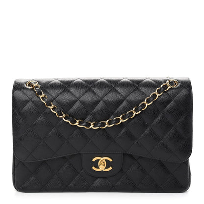 Chanel Caviar Quilted Jumbo Double Flap Black 1 of 9