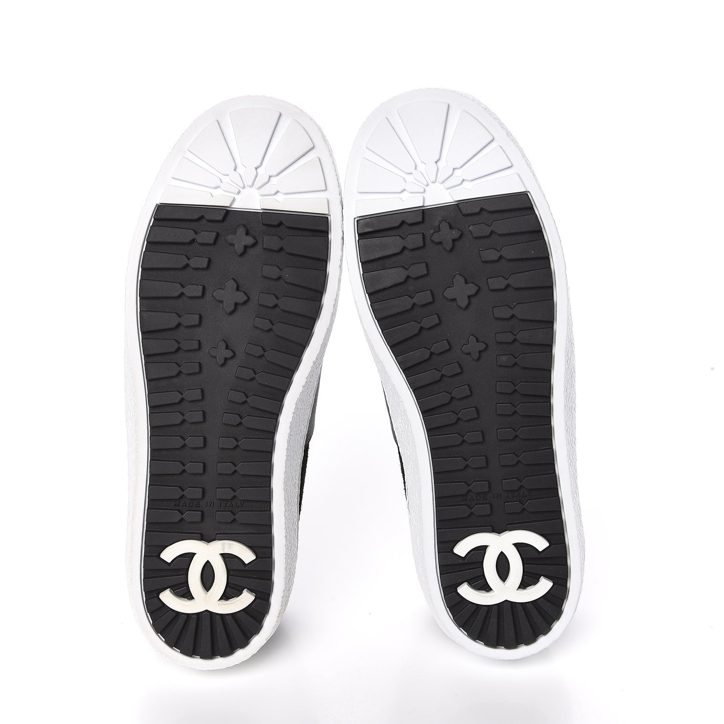 Suede Calfskin Tweed Womens Slip On Sneakers 35 Black Navy Silver