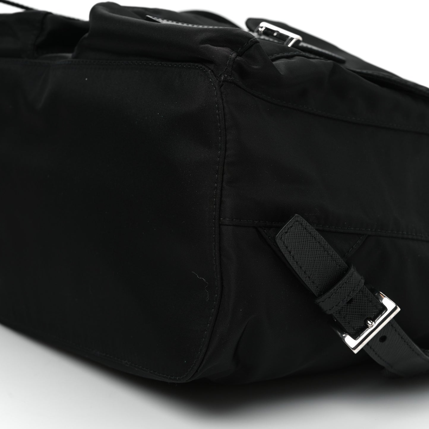 Re-Nylon Saffiano Medium Backpack Black