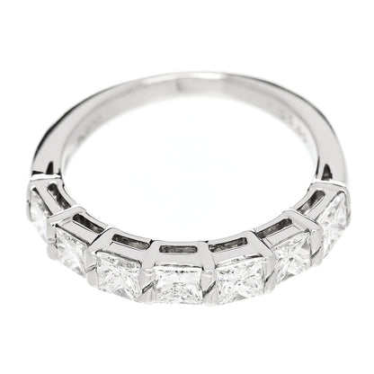 Parker & West by FASHIONPHILE Platinum Diamond 1.00ct Princess Cut Half Eternity Band Ring 49 4.75 7 of 10