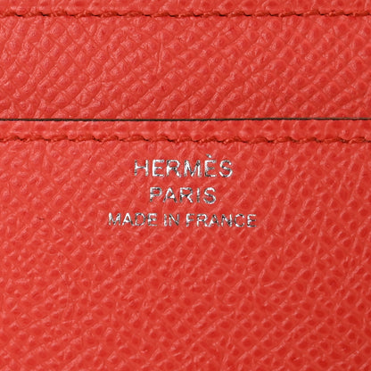 Hermes Epsom Enamel Constance Wallet To Go Rose Texas Rouge De Coeur 7 of 10