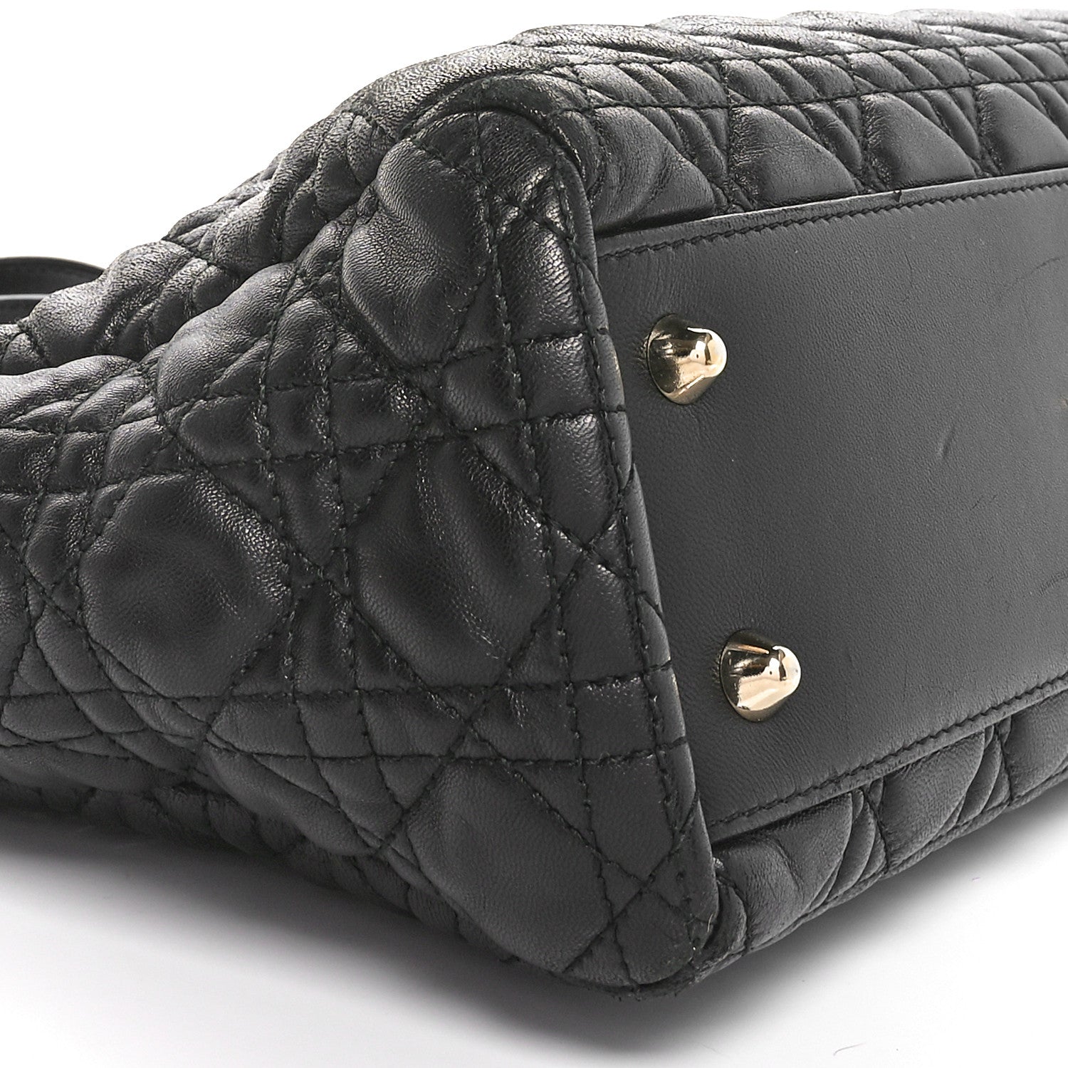 Christian Dior Lambskin Cannage Small Dior Soft Zipped Shopping Tote Black 8 of 9