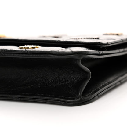 Chanel Aged Calfskin Lucky Charms Casino 2.55 Reissue Wallet on Chain WOC Black 11 of 13