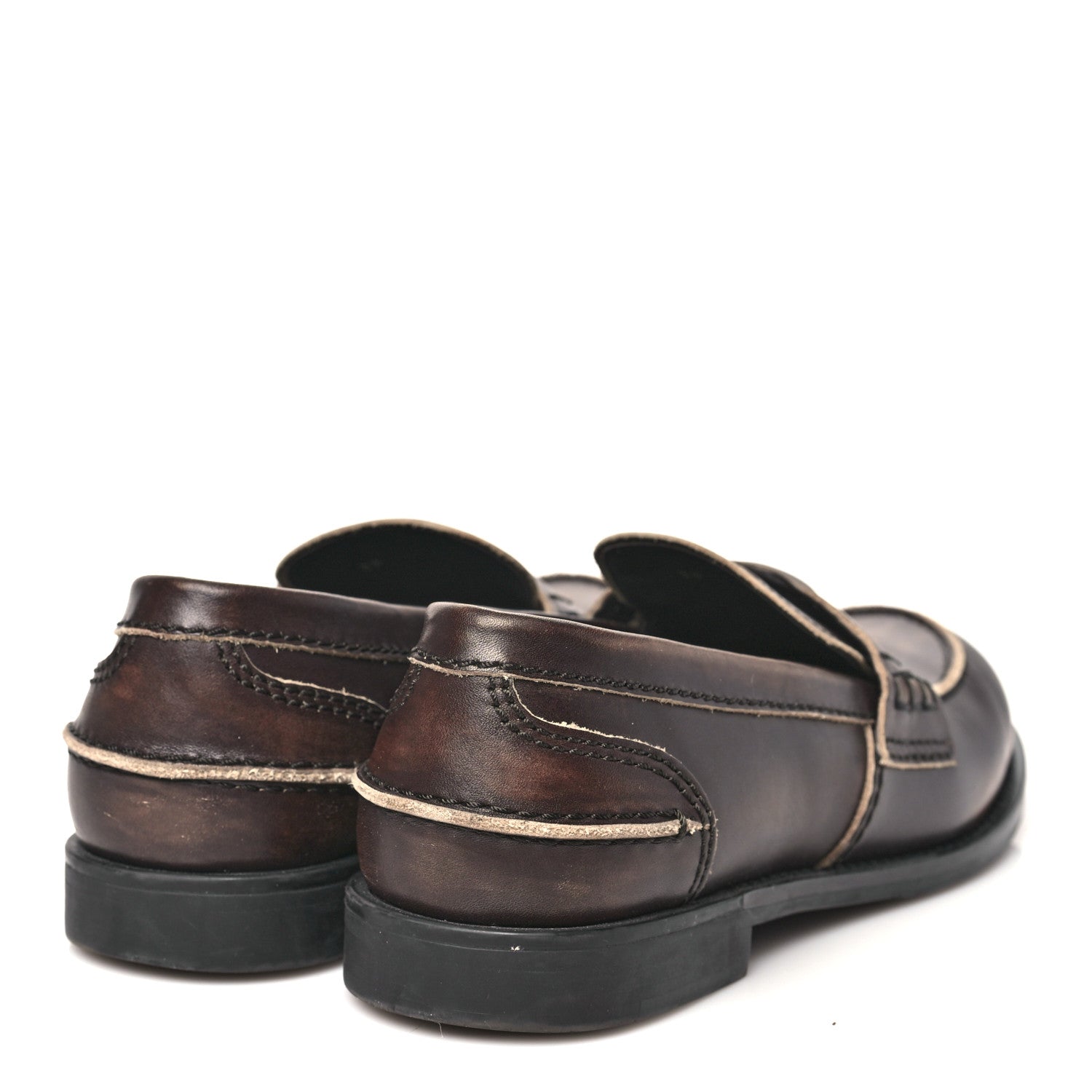 Miu Miu Spazzolato Penny Loafer 39 Ebony 5 of 8