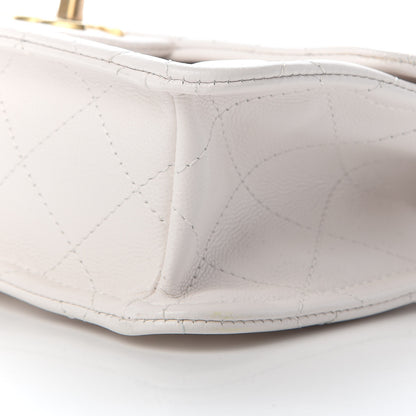 Chanel Caviar Quilted Medium Sweet Classic Flap White 8 of 8