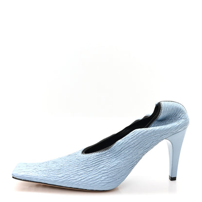 Bottega Veneta Crunch Calfskin Sharpei Pumps 37 Ice 1 of 9