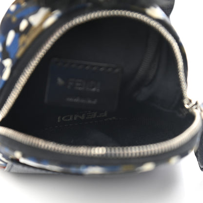 Fendi Nylon Vitello Elite Flamingo Fox Nutria Fur Lightning Monster Eyes Mini Backpack Charm Multicolor 3 of 9