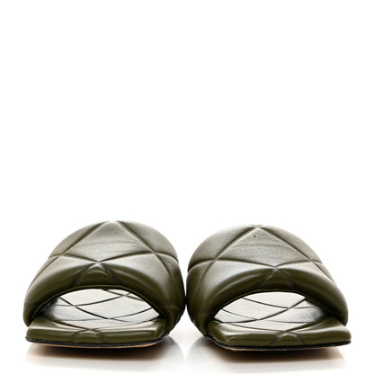 Bottega Veneta Nappa Quilted Rubber Lido Flat Sandals 36.5 Khaki 2 of 7