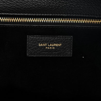 Saint Laurent Grained Deerskin Bea Tote Black 6 of 11