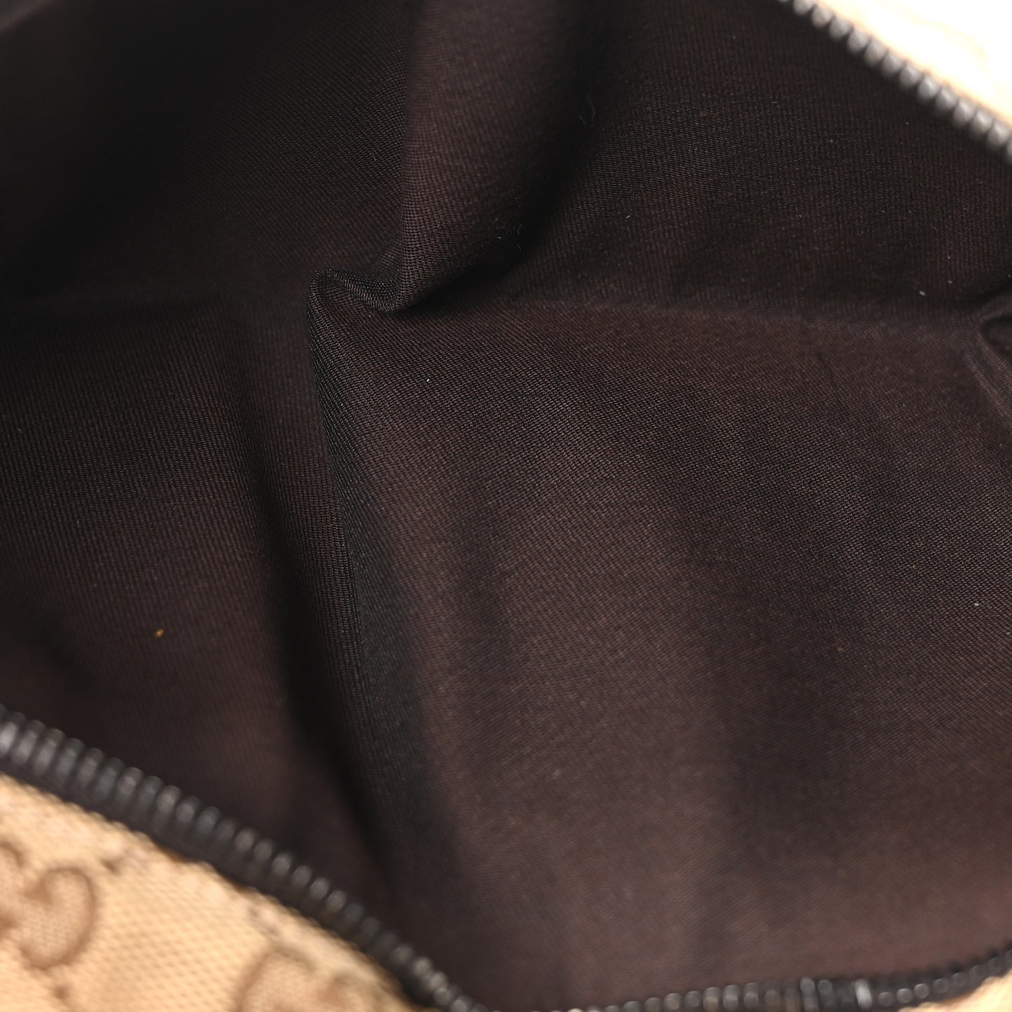 GG Monogram Web Double Pocket Belt Bag Dark Brown
