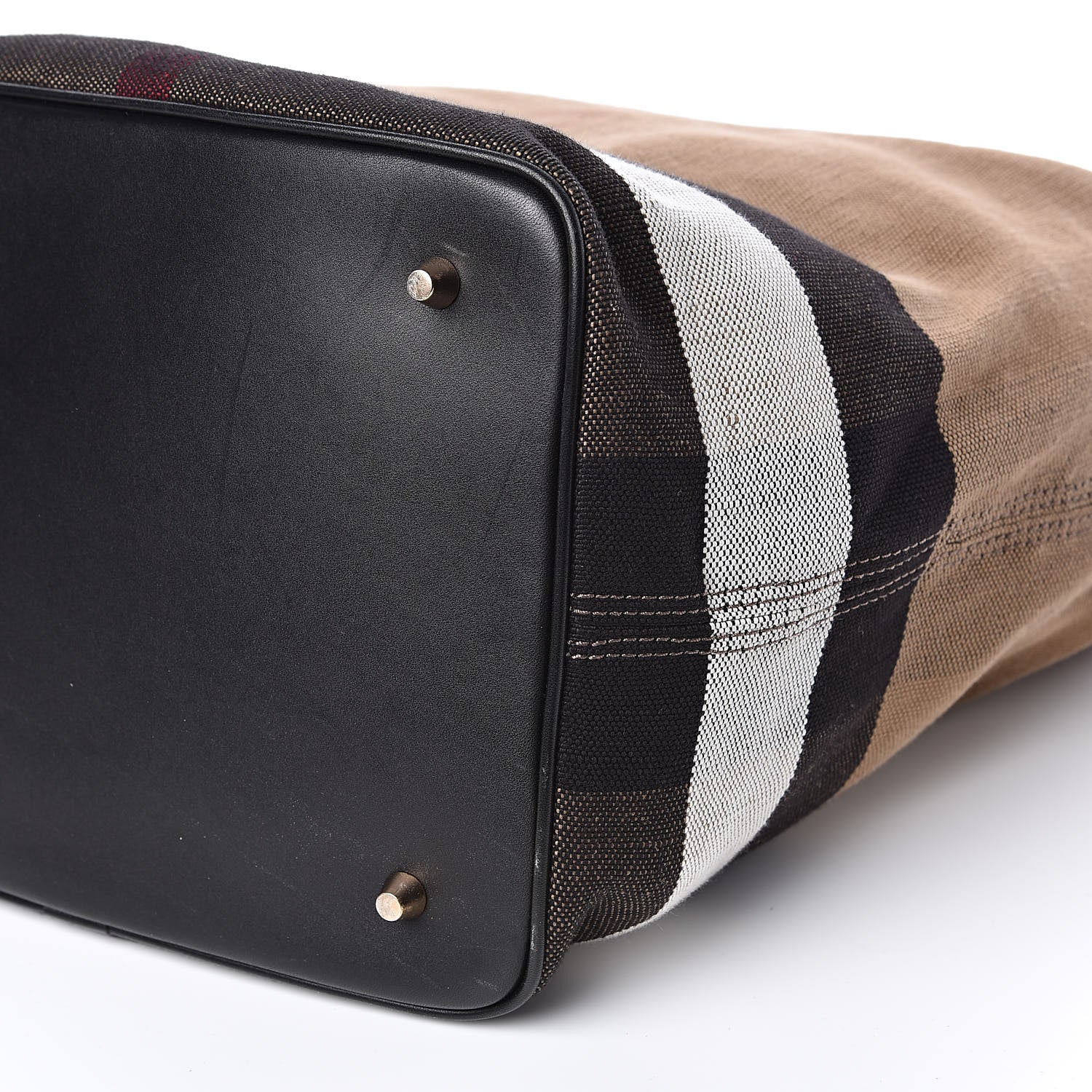 Burberry Canvas Mega Check Medium Ashby Hobo Black 10 of 15