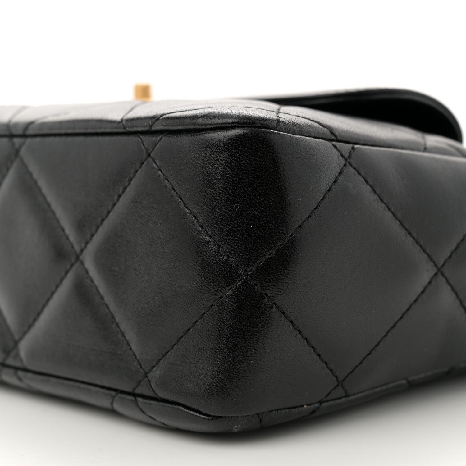 Chanel Lambskin Quilted Clutch Large Flap Bag Black 10 of 10