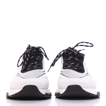Hermes Knit Bi-Color Womens Addict Sneakers 38.5 Black White 2 of 9