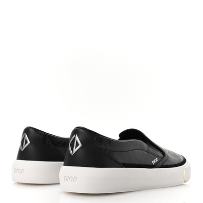 Christian Dior Canvas CD Diamond Mens Slip On Sneakers 45 Black 5 of 10