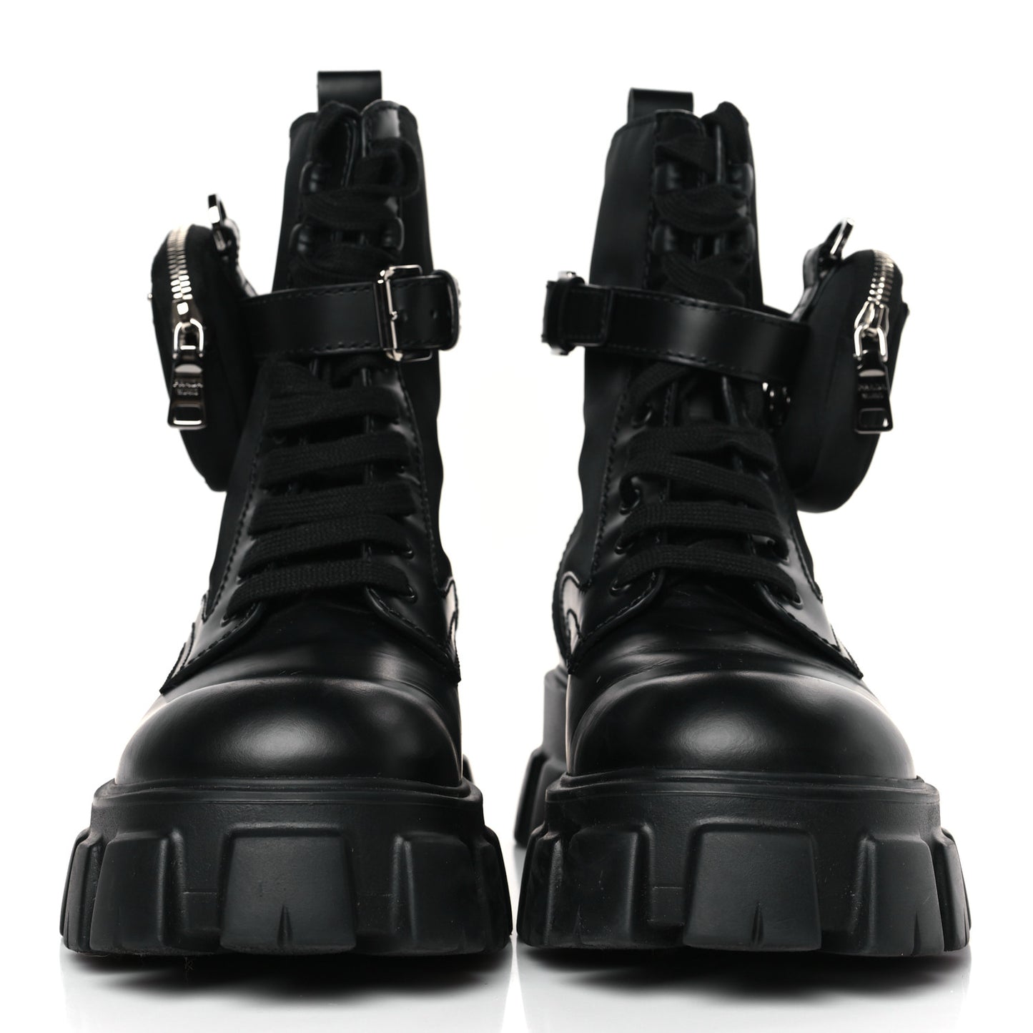 Spazzolato Rois Re-Nylon Metal Triangle Logo Mens Monolith Pouch Pocket 60mm Combat Boots 9.5 Black