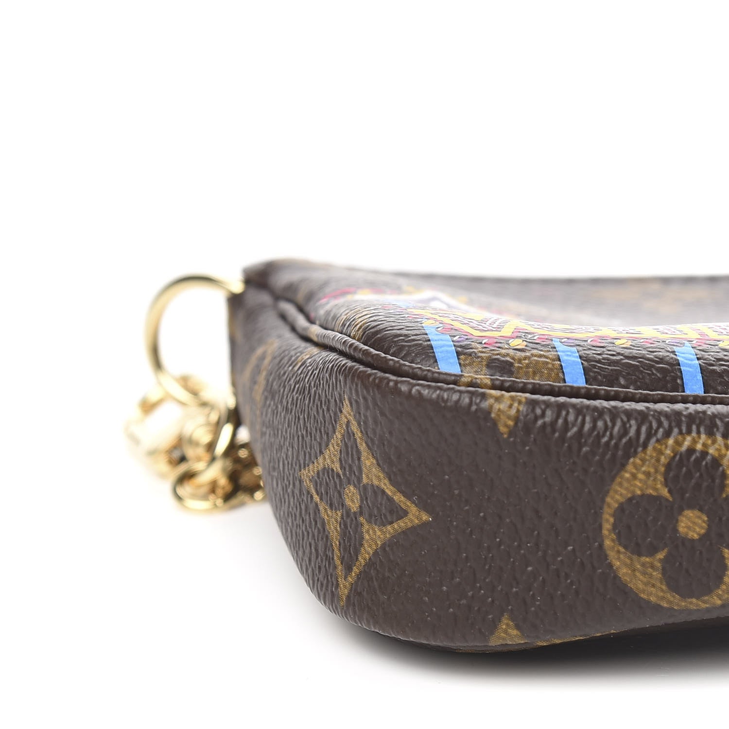 Louis Vuitton Monogram 2020 Christmas Animation Roller Coaster Mini Pochette Accessories Pivoine 4 of 8