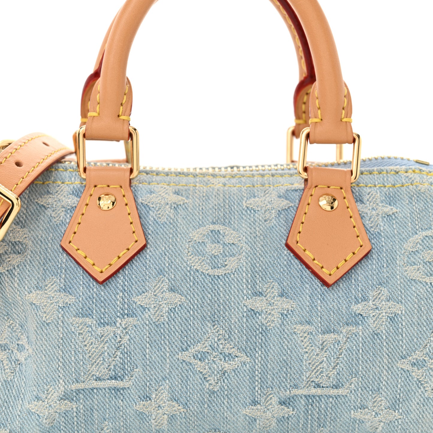 Monogram Denim Nano Speedy Sky Blue