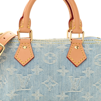 Louis Vuitton Monogram Denim Nano Speedy Sky Blue 7 of 9