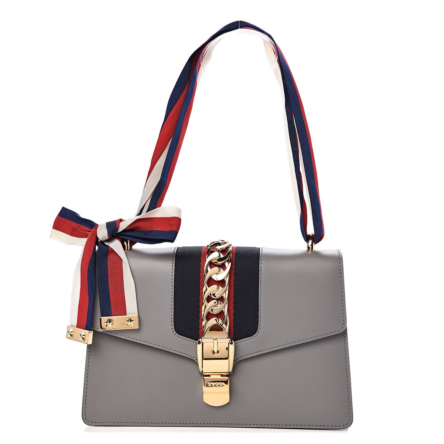Calfskin Small Sylvie Shoulder Bag Deep Grey