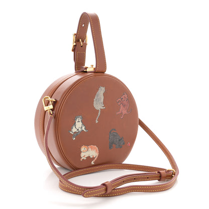 Louis Vuitton Calfskin Catogram Petite Boite Chapeau Tan 3 of 11