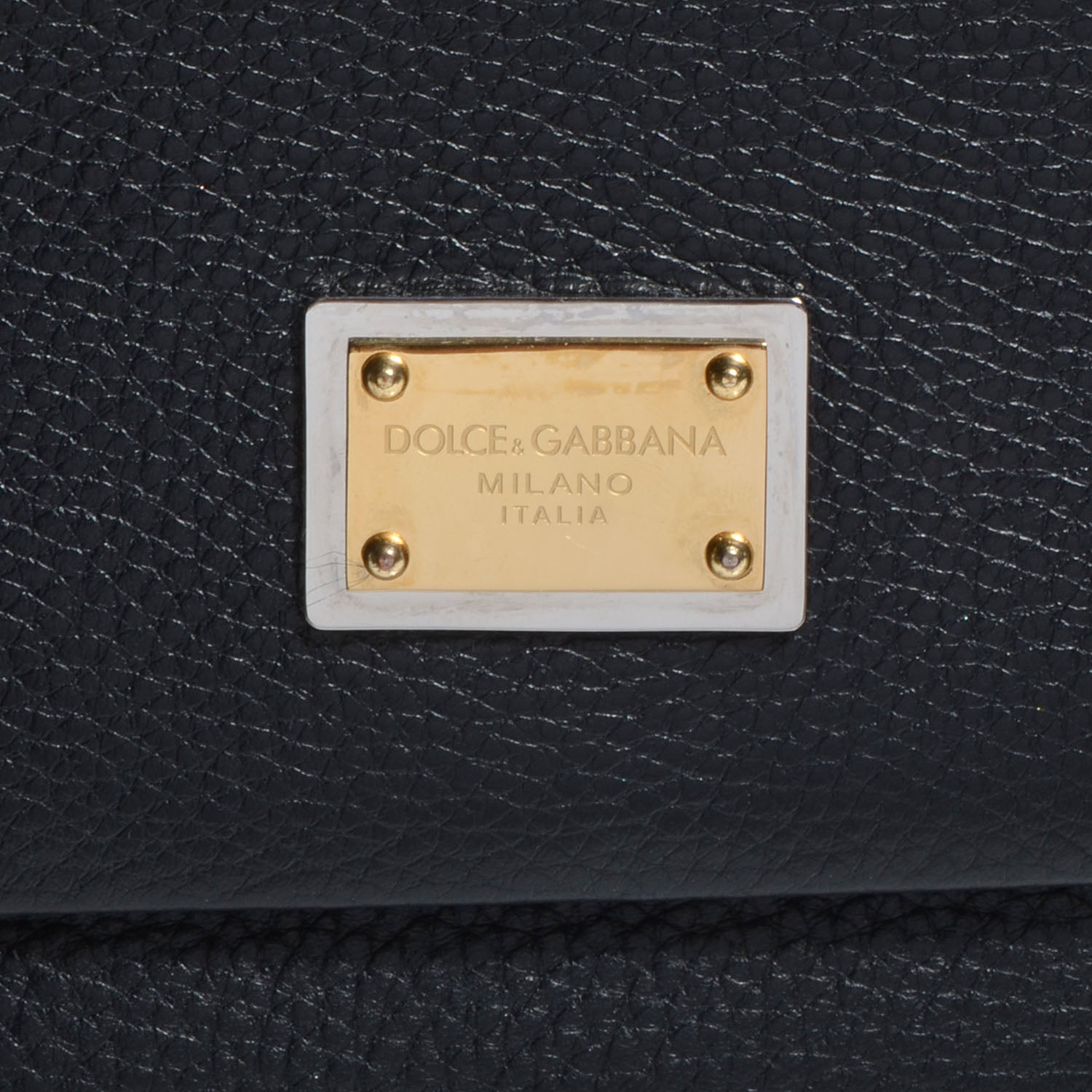 Dolce & Gabbana Grained Deerskin Small Miss Sicily Satchel Black 6 of 7
