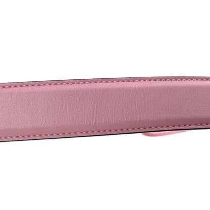 Gucci Plutone Calfskin Enamel Crystal Square G Snake 30mm Belt 80 32 Sugar Pink 6 of 7