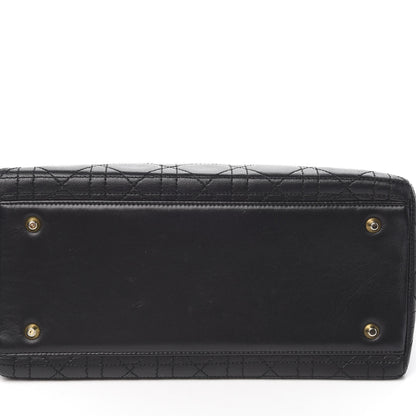 Christian Dior Lambskin Cannage Medium Lady Dior Black 8 of 9