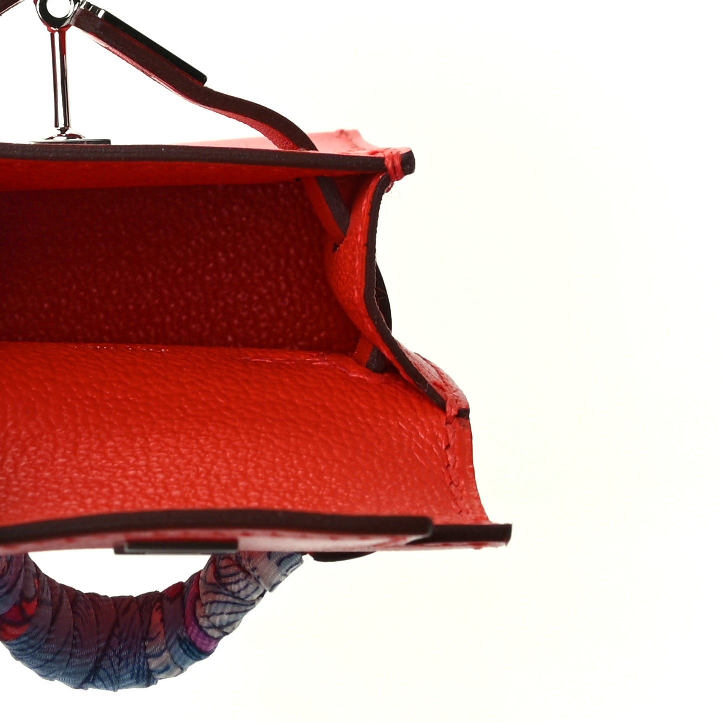 Tadelakt Mini Kelly Twilly Bag Charm Capucine