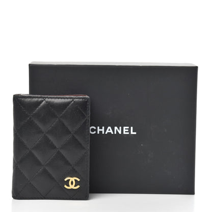 Chanel Lambskin Quilted Card Holder Wallet Black 12 of 12
